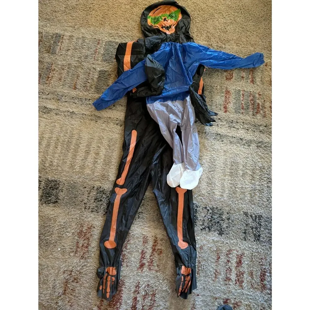 Hyde And Eek Kids Inflatable Pick Me Up Skeleton Halloween Costume One Size